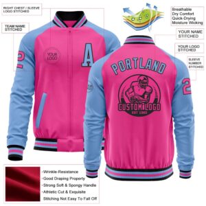 Custom Pink Black Light Blue Bomber Varsity Baseball Jacket Custom Team Jacket 2 kjtgjl.jpg