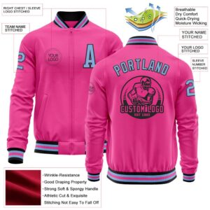 Custom Pink Light Blue Black Bomber Varsity Letterman Zipper Jacket Custom Team Jacket 2 pakmxd.jpg