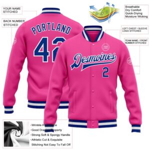 Custom Pink Royal White Bomber Full Snap Baseball Jacket Custom Team Jacket 2 hcg6cz.jpg