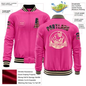 Custom Pink Vintage USA Flag Black Cream Bomber Varsity Baseball Jacket Custom Team Jacket 2 xcusgo.jpg