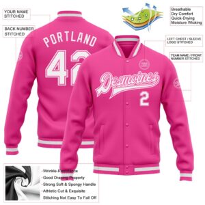 Custom Pink White Bomber Full Snap Baseball Jacket Custom Team Jacket 2 rchb9t.jpg