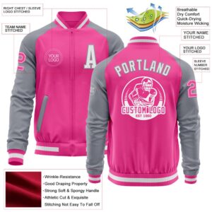 Custom Pink White Gray Bomber Varsity Baseball Jacket Custom Team Jacket 2 awhska.jpg