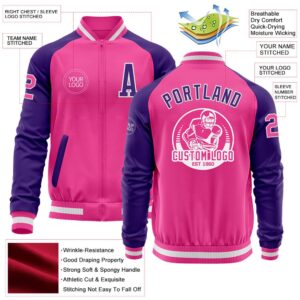 Custom Pink White Purple Bomber Varsity Baseball Jacket Custom Team Jacket 2 j3nped.jpg