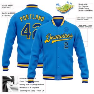 Custom Powder Blue Royal Yellow Bomber Full Snap Baseball Jacket Custom Team Jacket 2 vdskre.jpg