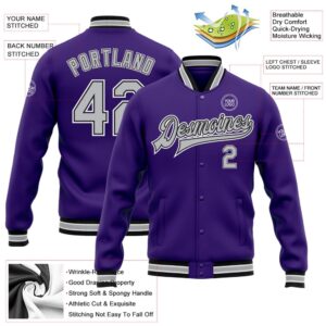 Custom Purple Gray Black Bomber Full Snap Baseball Jacket Custom Team Jacket 2 s6o4kl.jpg