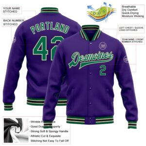 Custom Purple Kelly Green Cream Black Bomber Full Snap Baseball Jacket Custom Team Jacket 2 v5pdej.jpg
