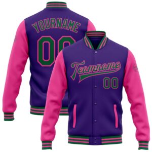 Custom Purple Kelly Green Pink Bomber Full…