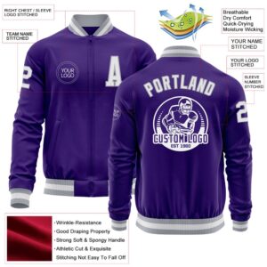 Custom Purple White Gray Bomber Varsity Baseball Jacket Custom Team Jacket 2 v9ugpj.jpg