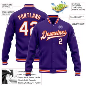 Custom Purple White Orange Bomber Full Snap Baseball Jacket Custom Team Jacket 2 yiya70.jpg