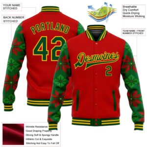 Custom Red Green Gold Christmas 3D Bomber Full Snap Baseball Jacket Custom Team Jacket 2 ut0v9i.jpg
