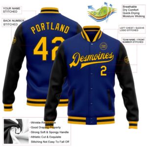 Custom Royal Gold Black Bomber Full Snap Varsity Baseball Jacket Custom Team Jacket 2 x2trrb.jpg