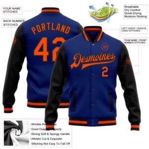 Custom Royal Orange Black Bomber Full Snap Varsity Baseball Jacket Custom Team Jacket 2 pbwuwb.jpg