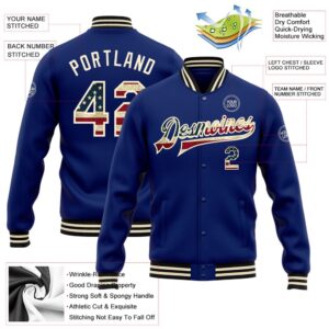 Custom Royal Vintage USA Flag Cream Black Bomber Full Snap Baseball Jacket Custom Team Jacket 2 ky26hj.jpg