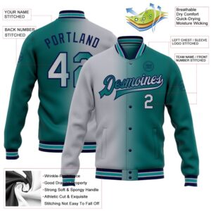 Custom Teal Gray Navy Bomber Full Snap Varsity Letterman Gradient Fashion Jacket Custom Team Jacket 2 vwsvqh.jpg