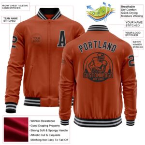Custom Texas Orange Black Gray Bomber Varsity Letterman Zipper Jacket Custom Team Jacket 2 duaxih.jpg