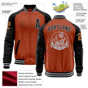 Custom Texas Orange Gray Black Bomber Varsity Baseball Jacket Custom Team Jacket 2 gqeilp.jpg
