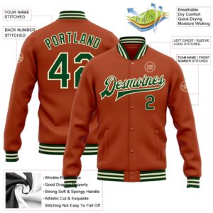 Custom Texas Orange Green Cream Bomber Full Snap Baseball Jacket Custom Team Jacket 2 vzdcx3.jpg