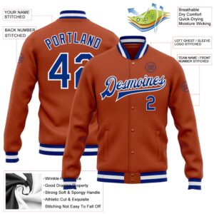 Custom Texas Orange Royal White Bomber Full Snap Baseball Jacket Custom Team Jacket 2 erdqkn.jpg