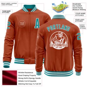 Custom Texas Orange Teal White Bomber Varsity Letterman Zipper Jacket Custom Team Jacket 2 wu3gef.jpg