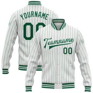 Custom White Kelly Green Pinstripe Kelly Green…