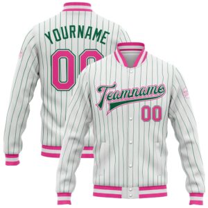 Custom White Kelly Green Pinstripe Pink Kelly…