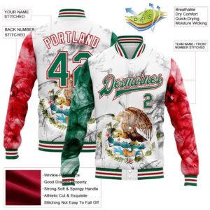 Custom White Kelly Green Red Mexico 3D Bomber Full Snap Baseball Jacket Custom Team Jacket 2 rhrhek.jpg