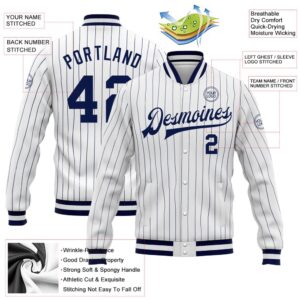 Custom White Navy Pinstripe Navy White Bomber Full Snap Baseball Jacket Custom Team Jacket 2 ed75qw.jpg