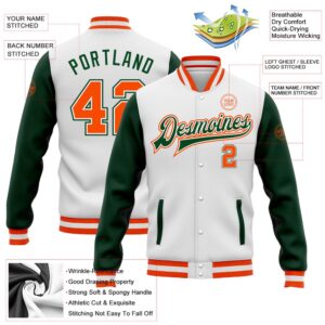 Custom White Orange Green Bomber Full Snap Varsity Baseball Jacket Custom Team Jacket 2 dl0lia.jpg