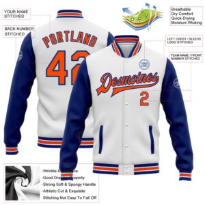 Custom White Orange Royal Bomber Full Snap Varsity Baseball Jacket Custom Team Jacket 2 fdax9p.jpg