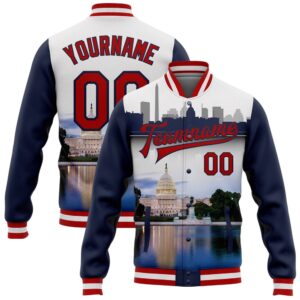 Custom White Red Navy Capitol Washington City…