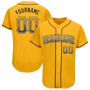 Gold Black-White Authentic Drift Fashion Baseball Jersey,&hellip;