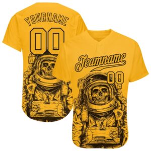 Gold Gold-Black 3D Pattern Design Astronaut Authentic&hellip;