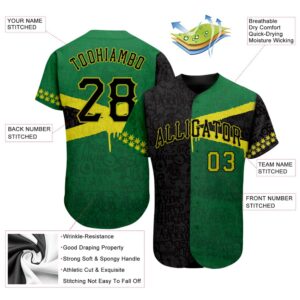 Graffiti Pattern Black Green 3D Jamaica Authentic Baseball Jersey Custom Baseball Jersey Personalized Sport Jersey 2 jeqeqm.jpg