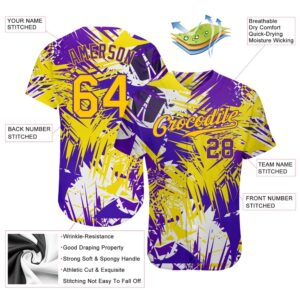 Graffiti Pattern Gold Purple 3D Authentic Baseball Jersey Custom Baseball Jersey Personalized Sport Jersey 2 mpxtjh.jpg