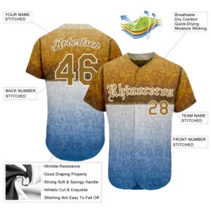 Graffiti Pattern Gold White 3D Chicano Authentic Baseball Jersey Custom Baseball Jersey Personalized Sport Jersey 2 wypxfe.jpg