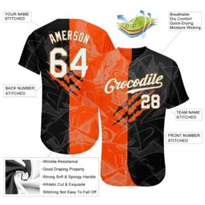 Graffiti Pattern White Old Gold 3D Authentic Baseball Jersey Custom Baseball Jersey Personalized Sport Jersey 2 e5irr5.jpg