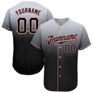 Gray Black-Medium Pink Authentic Fade Fashion Baseball&hellip;
