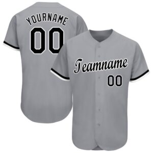 Gray Black-White Baseball Jersey, Custom Baseball Jersey,&hellip;
