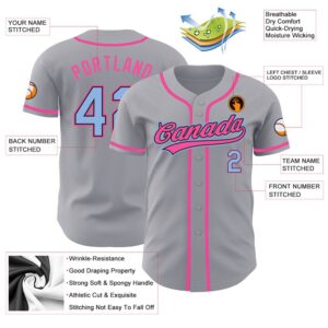 Gray Light Blue Black Pink Authentic Baseball Jersey Custom Baseball Jersey Personalized Sport Jersey 2 obl64p.jpg