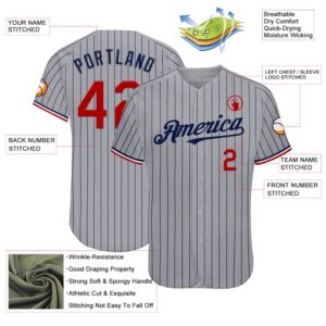 Gray Navy Pinstripe Red White Authentic Baseball Jersey Custom Baseball Jersey Personalized Sport Jersey 2 d5mtxw.jpg