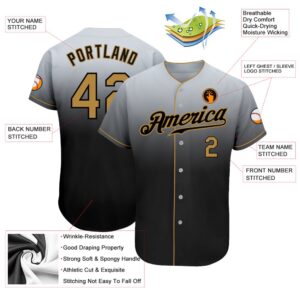 Gray Old Gold Black Authentic Fade Fashion Baseball Jersey Custom Baseball Jersey Personalized Sport Jersey 2 ebdkfp.jpg