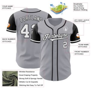 Gray White Black Authentic Two Tone Baseball Jersey Custom Baseball Jersey Personalized Sport Jersey 2 hlw3qr.jpg