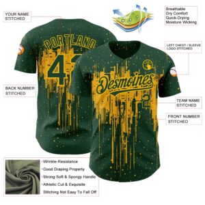 Green Gold 3D Pattern Design Dripping Splatter Art Authentic Baseball Jersey Custom Baseball Jersey Personalized Sport Jersey 2 kj4ux7.jpg