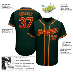 Green Red Gold Authentic Baseball Jersey Custom Baseball Jersey Personalized Sport Jersey 2 p3glv1.jpg