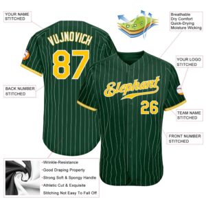 Green White Pinstripe Gold White Authentic Baseball Jersey Custom Baseball Jersey Personalized Sport Jersey 2 ziqyxb.jpg