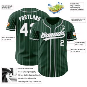 Green White Pinstripe Gray Authentic Baseball Jersey Custom Baseball Jersey Personalized Sport Jersey 2 o7evup.jpg