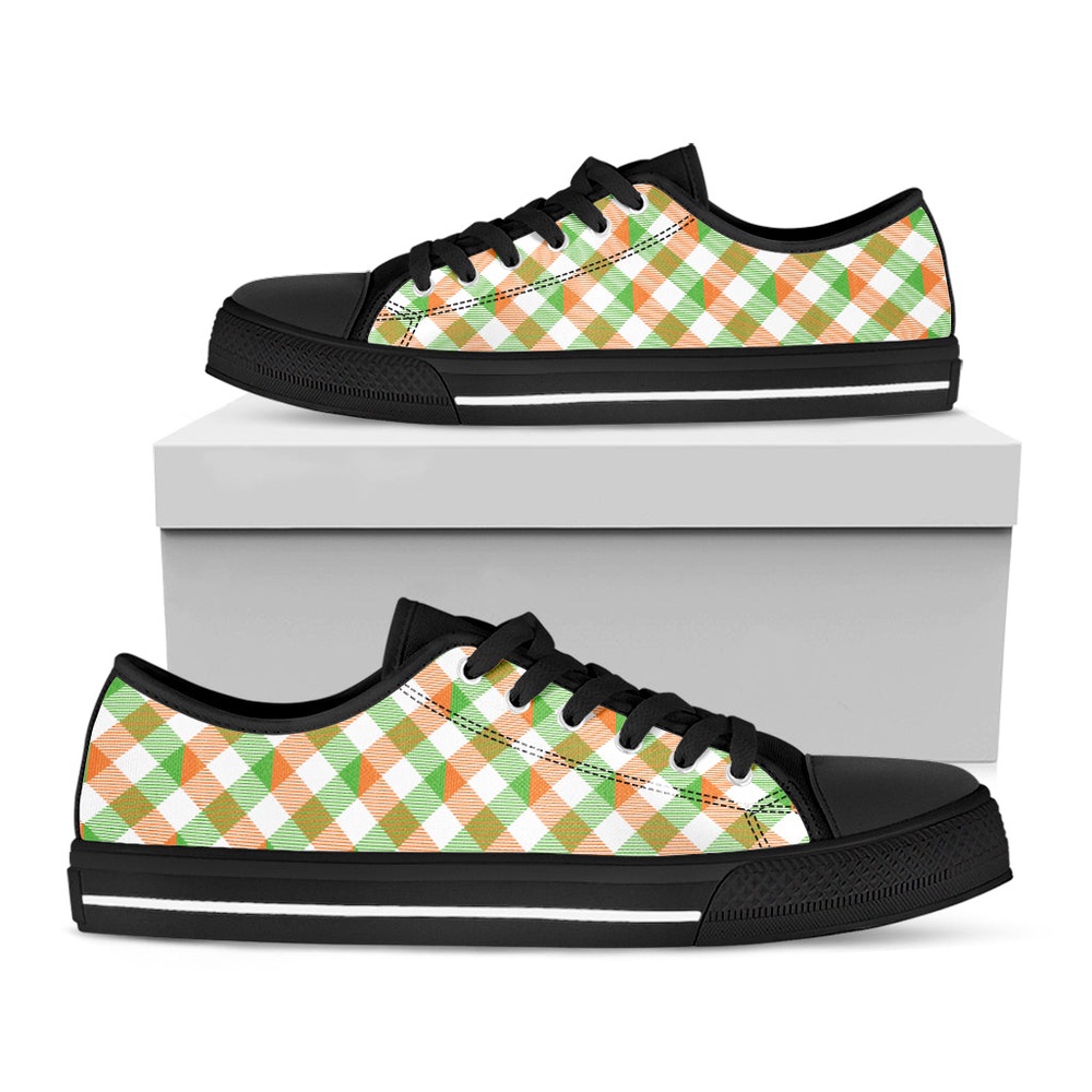 Irish Plaid Saint Patrick’s Day Print Black Low Top Shoes, St Patricks Day Low Top, St Patrick Day Sneaker Irish Plaid Saint Patrick’s Day Print Black Low Top Shoes, St Patricks Day Low Top, St Patrick Day Sneaker