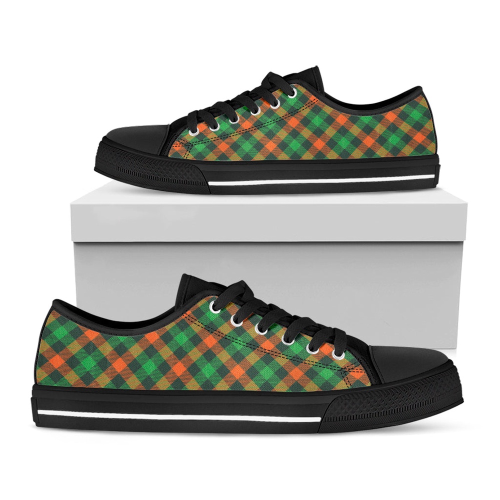 Irish Saint Patrick’s Day Plaid Print Black Low Top Shoes, St Patricks Day Low Top, St Patrick Day Sneaker Irish Saint Patrick’s Day Plaid Print Black Low Top Shoes, St Patricks Day Low Top, St Patrick Day Sneaker