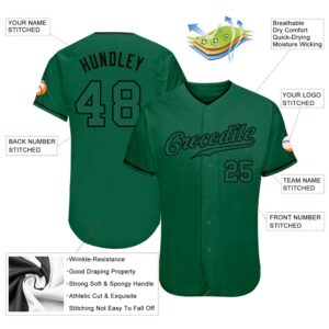 Kelly Green Kelly Green Black Authentic Baseball Jersey Custom Baseball Jersey Personalized Sport Jersey 2 rjwfq4.jpg