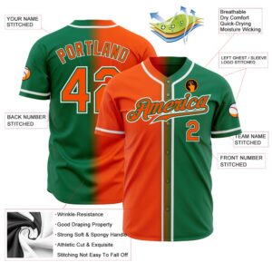 Kelly Green Orange White Authentic Gradient Fashion Baseball Jersey Custom Baseball Jersey Personalized Sport Jersey 2 wcvo1j.jpg